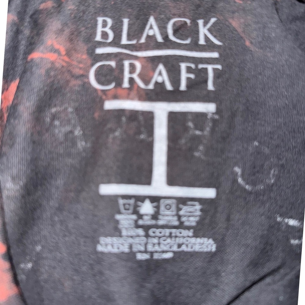BlackCraft Cult Acid Wash Skull Moon Rose Gothic Punk Lunar Occult Tank Sz L - Picture 5 of 11